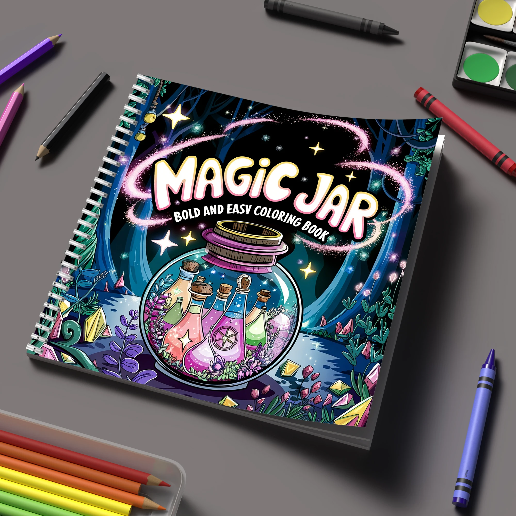 Event Supplies - Kleurboek Magic Jar voor volwassenen, verjaardagscadeau,