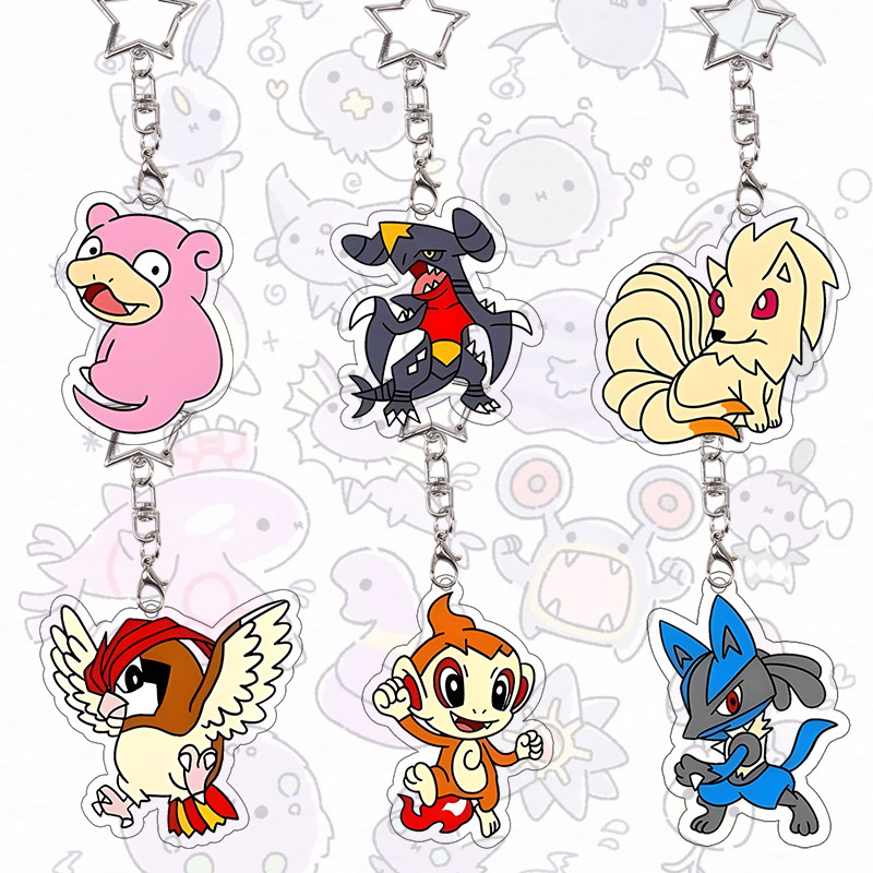 Event Supplies - Slowpoke Garchomp acryl sleutelhanger Anime Ninetales