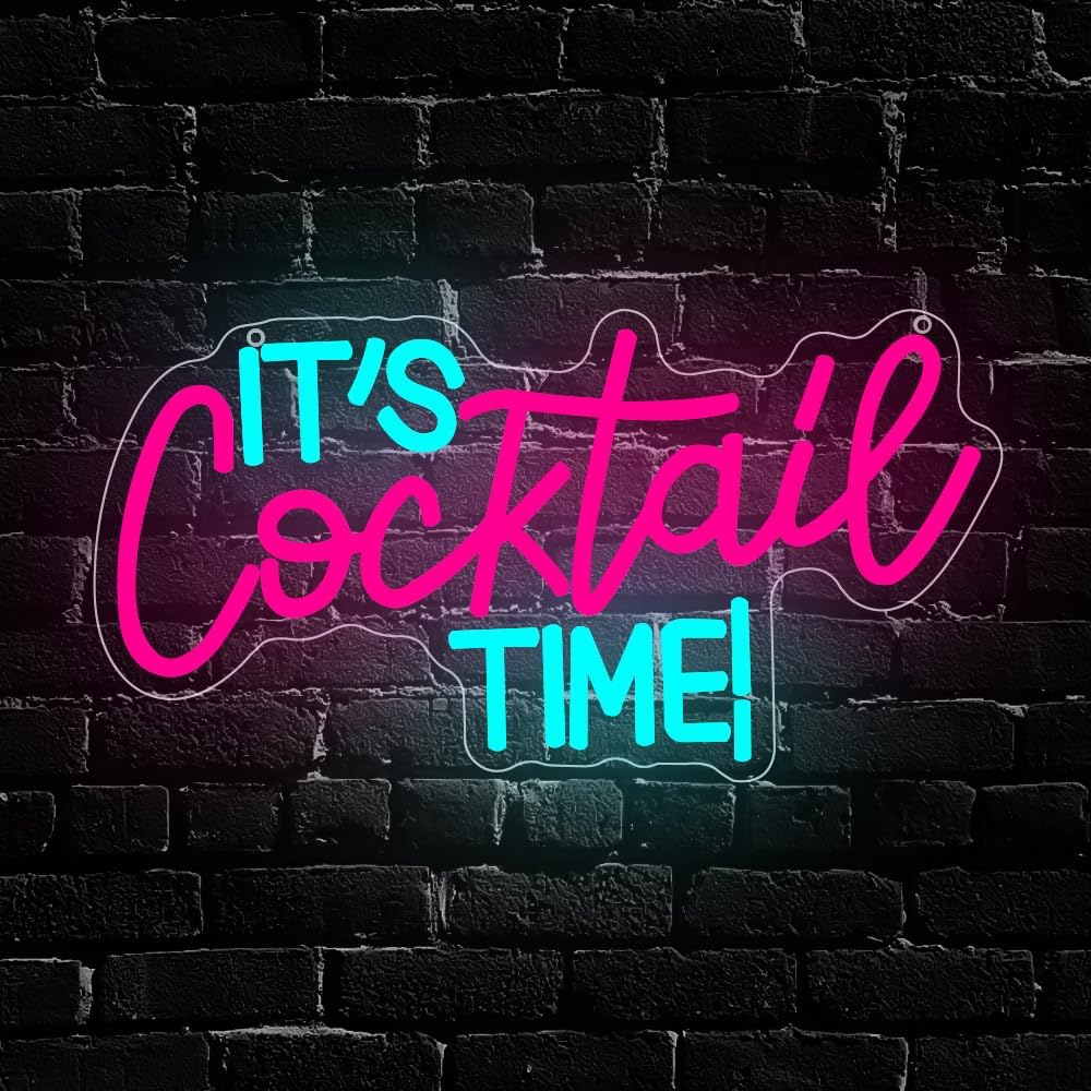 Neon Sign Party - Cocktails Neon Sign USB-aangedreven LED-neonlicht voor