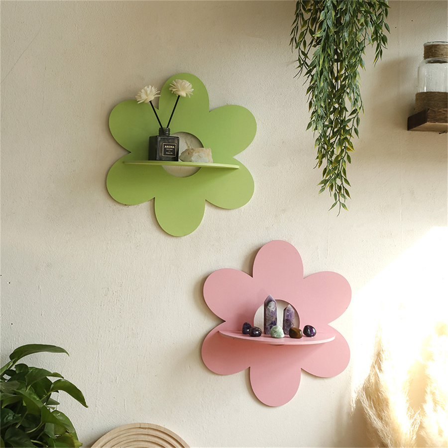 Flower Wall Panel - Bloem Kristal Plank Display Boho Zwevende