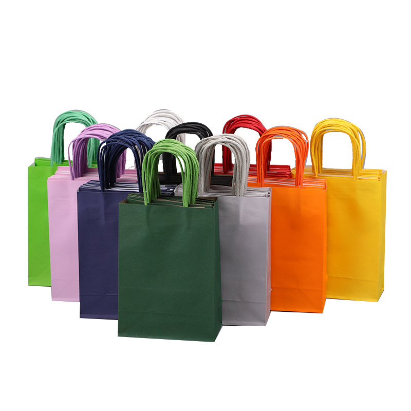 Event Party Shop - Snoep Kleurrijke boodschappentassen 10 STKS Kraftpapier