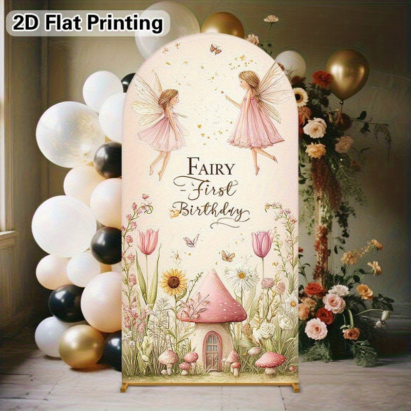 Event Launch Party - VIKAMA Fairy 1e verjaardag artistieke boogfotoachtergrond,