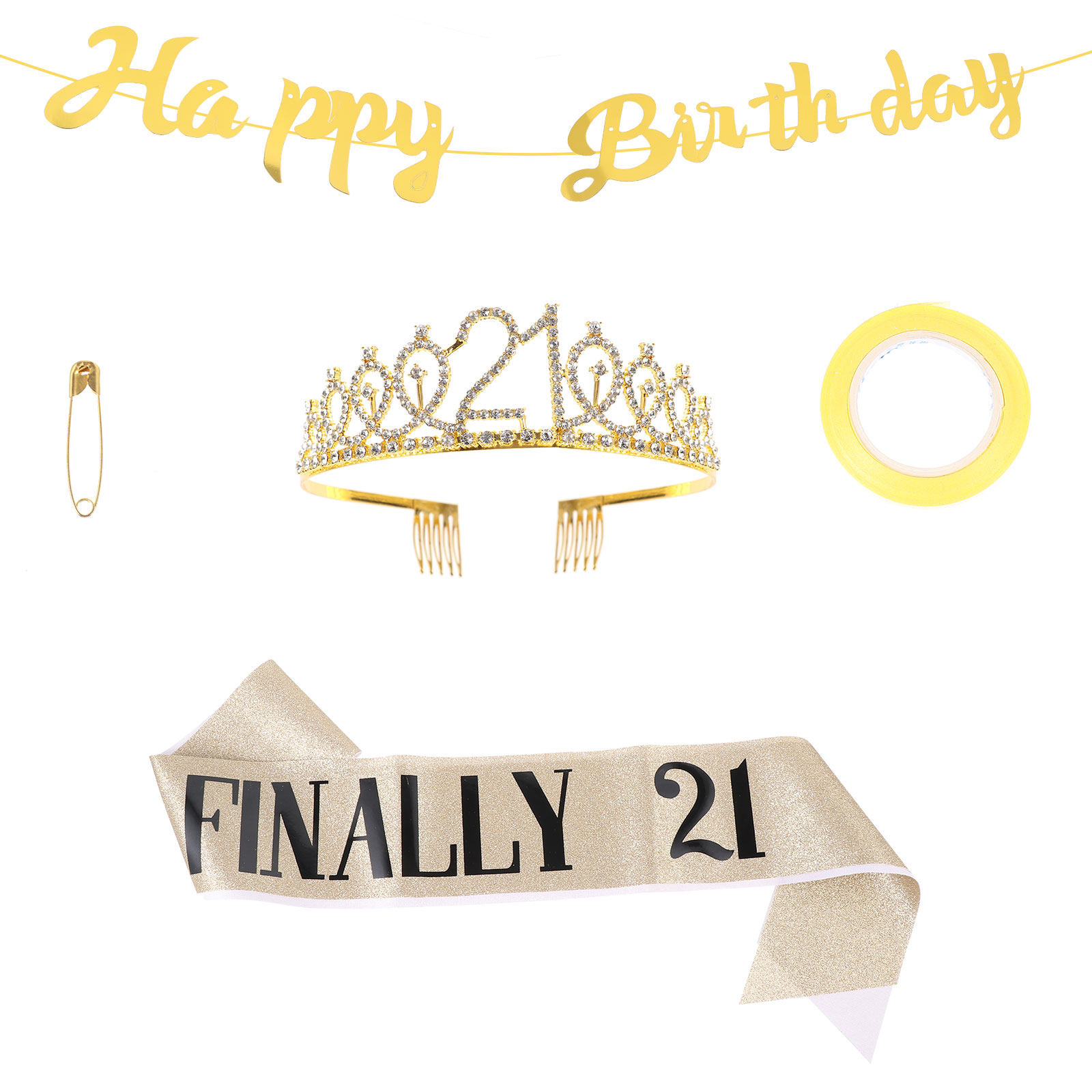 1 Set Verjaardagskroon Sjerp B - Birthday Sash Glitter recensie en prijs