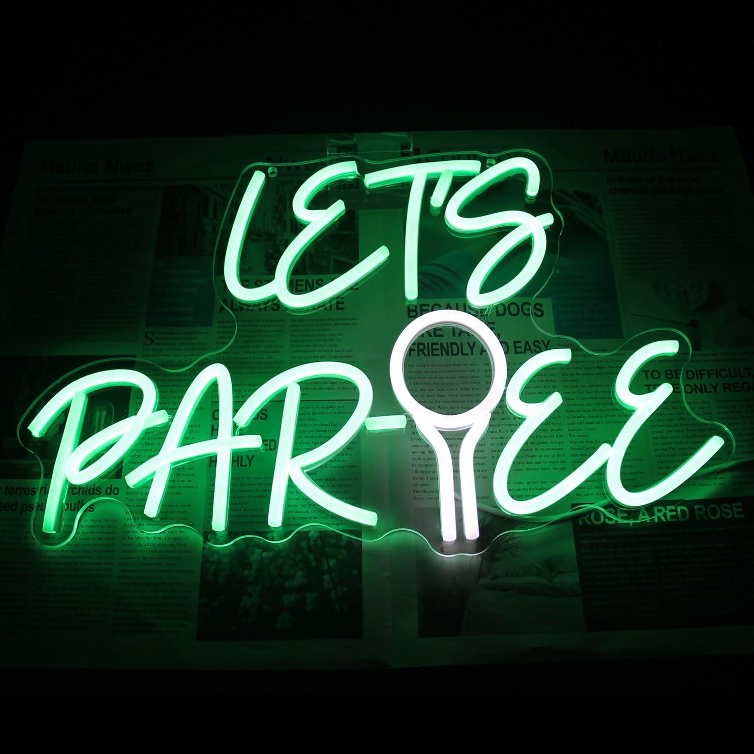 Laten we Par Tee Neon Sign Gol - Neon Sign Party recensie en prijs