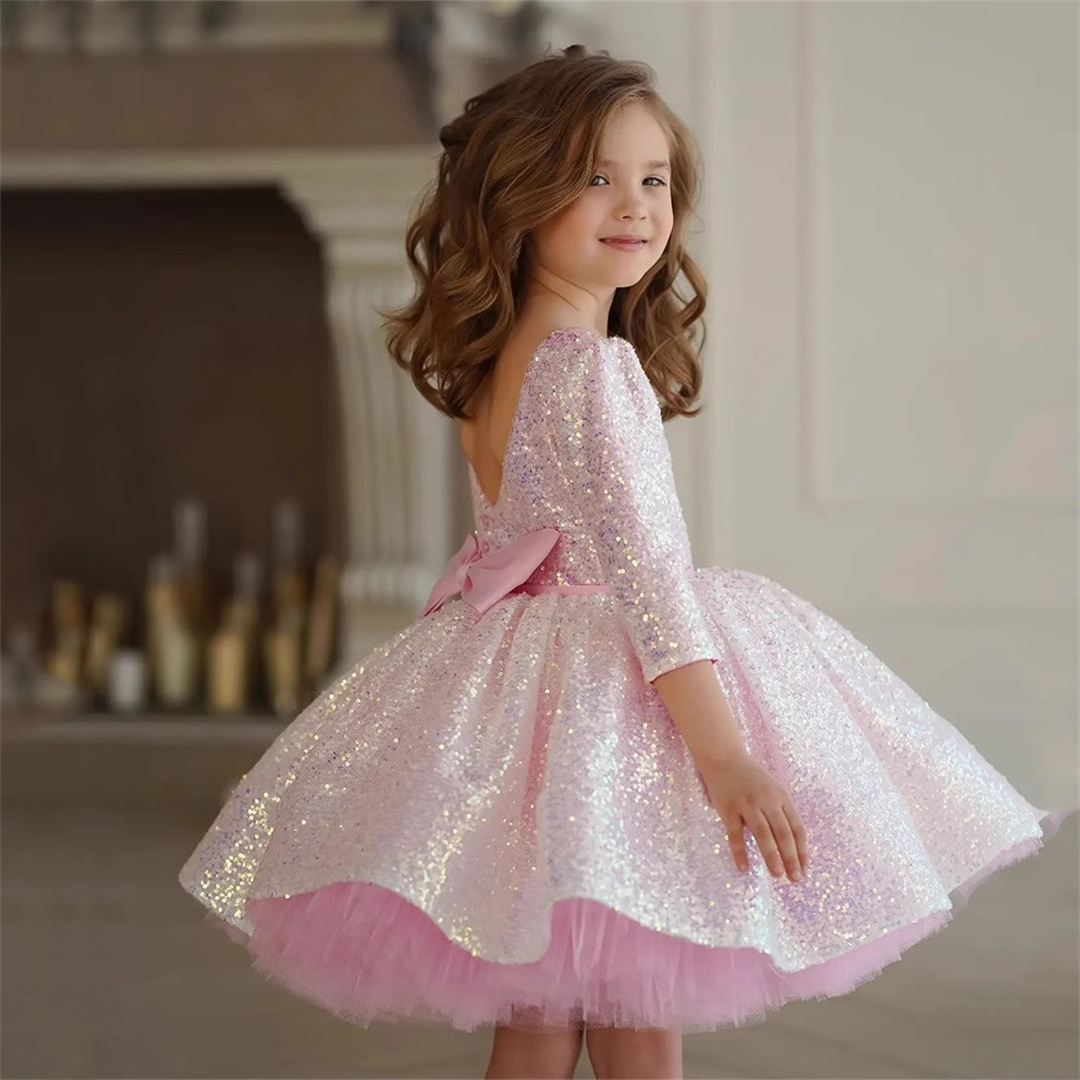 Glitter Roze Meisje Jurk Kniel - Birthday Sash Glitter recensie en prijs