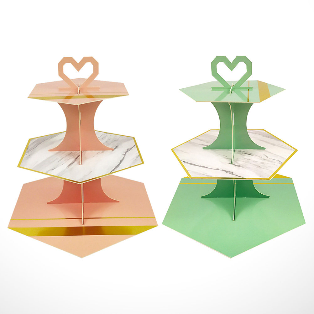 2 stuks marmerpatroon papieren - Cupcake Stand Tier recensie en prijs