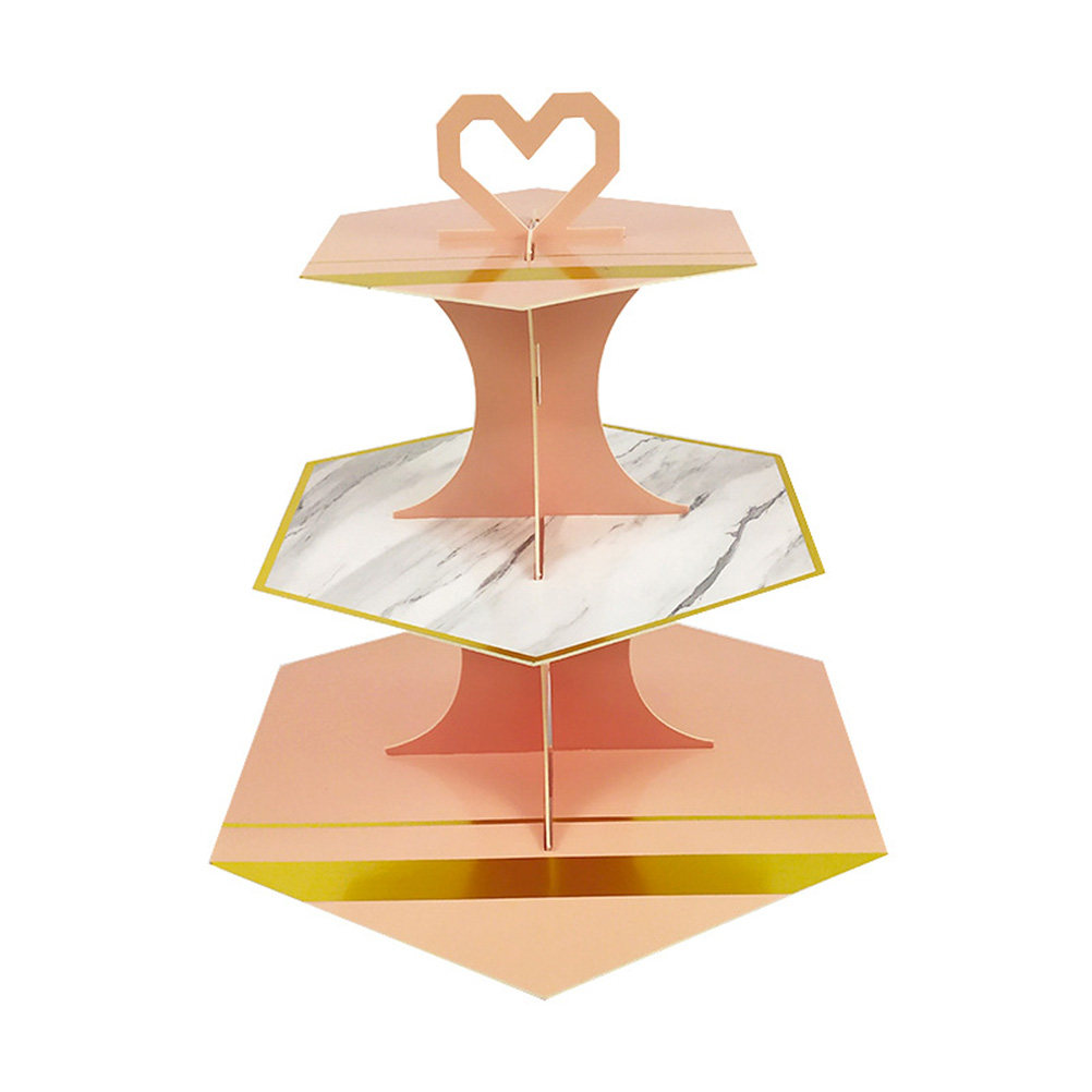 2 stuks marmerpatroon papieren - Cupcake Stand Tier recensie en prijs